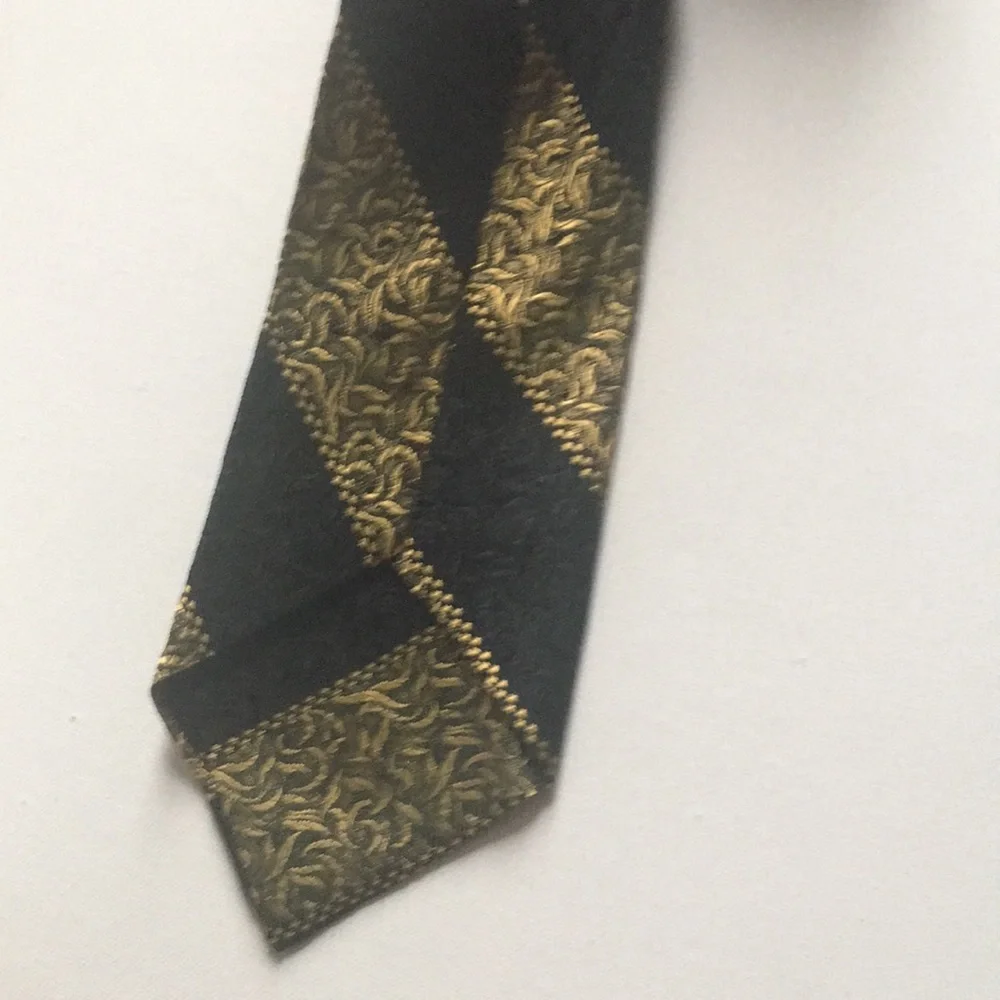 Neck Tie Patterned Men’s Black Gold Collector Item
